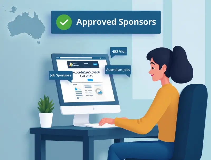 Illustration explaining sponsored visas