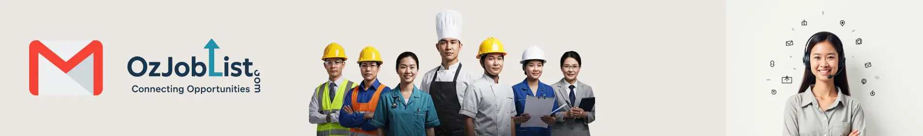 Professional customer service representative with headset offering support, symbolizing contact and communication.