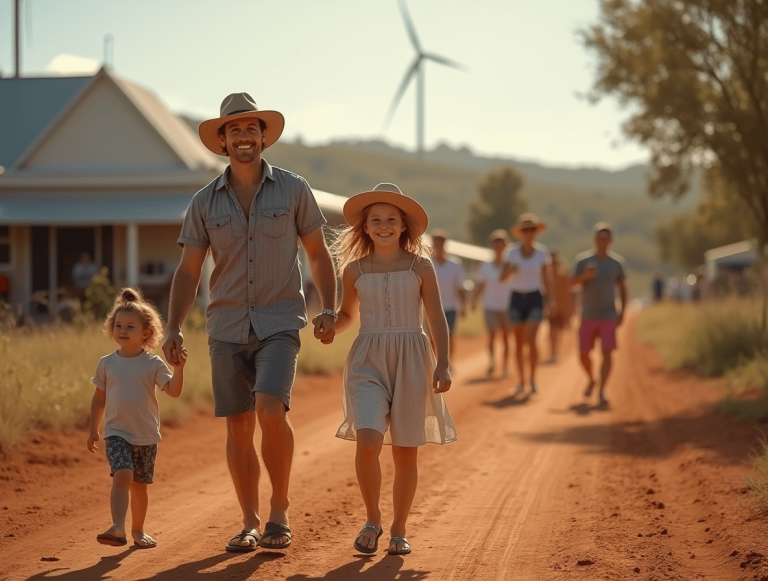 Considering a regional Australia move in 2025 for better cost of living and career growth, showcasing a vibrant regional lifestyle and job opportunities.